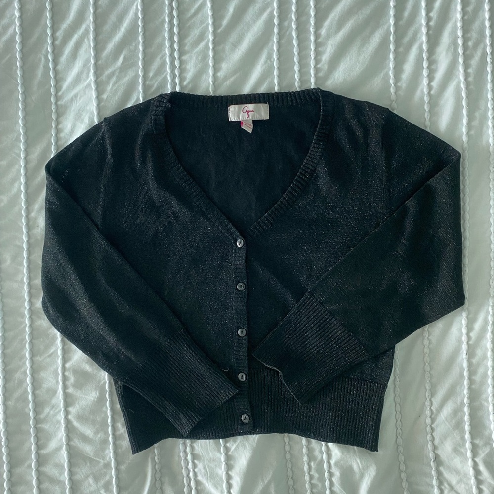 Black Button-Up Women's Sweater